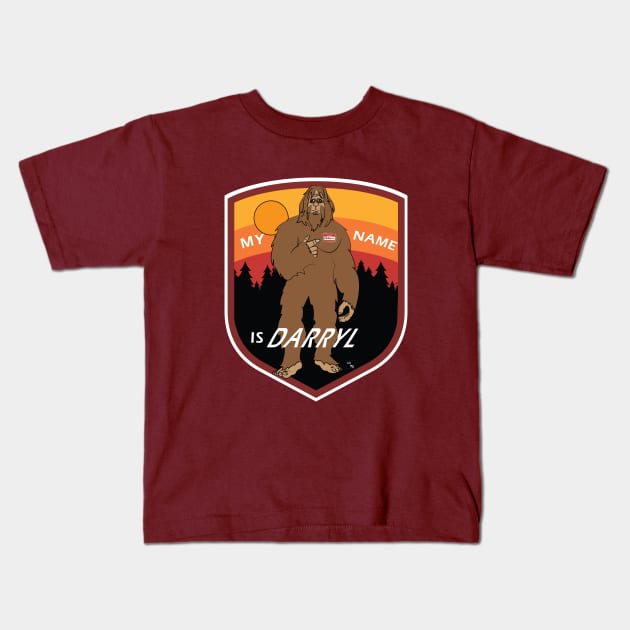 Bigfoot Darryl Kids T-Shirt by AltTabStudio